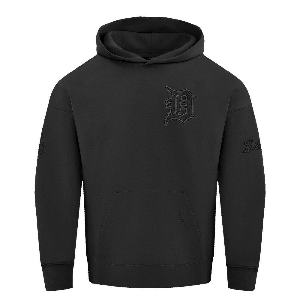 Pro Standard Men's MLB Detroit Tigers Neutral Drop Shoulder Pullover Hoodie - Black - BLACK